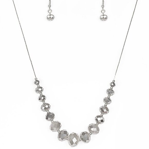 paparazzi Jewelry - CRYSTAL Carriages Silver Necklace